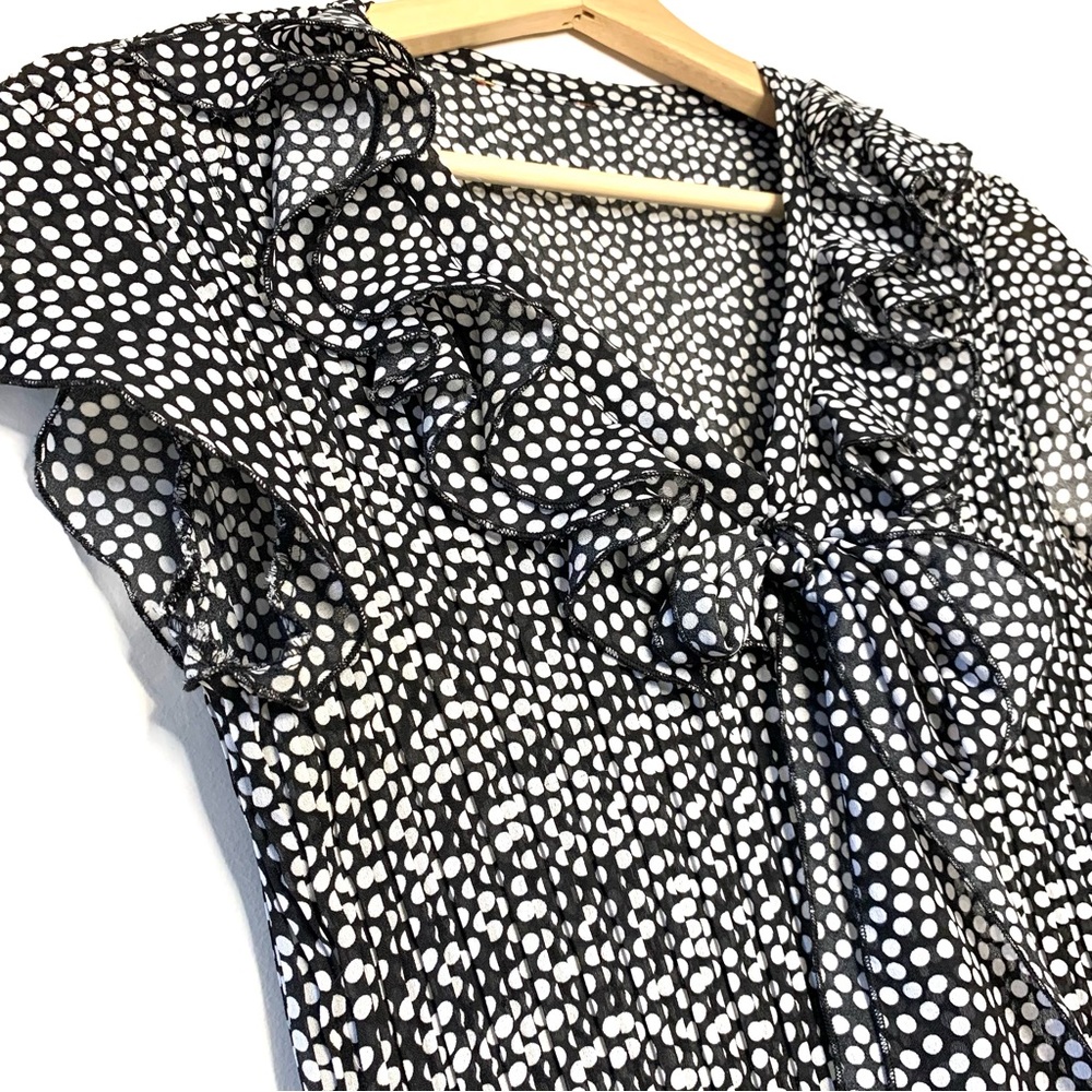 Polka Dot Ruffled Shirt - Picture 2 of 4
